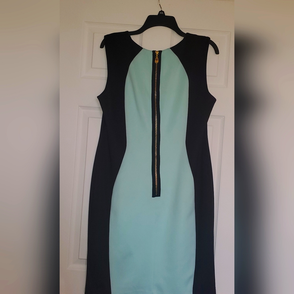 Mint green and Black dress